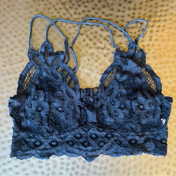 Free People Adella Bralette In Navy - Picture 12 of 12